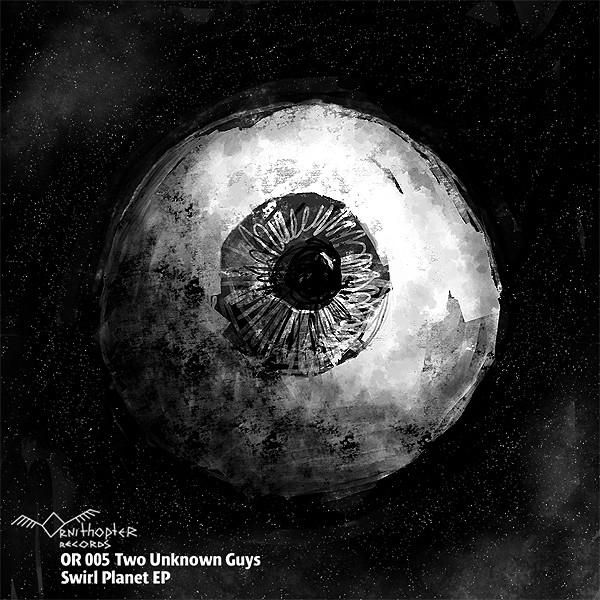 A weathered, eye-like planet floating against a dark field of stars